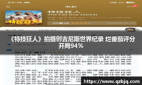 壹号娱乐 《特技狂人》拍摄创吉尼斯世界纪录 烂番茄评分开局94%